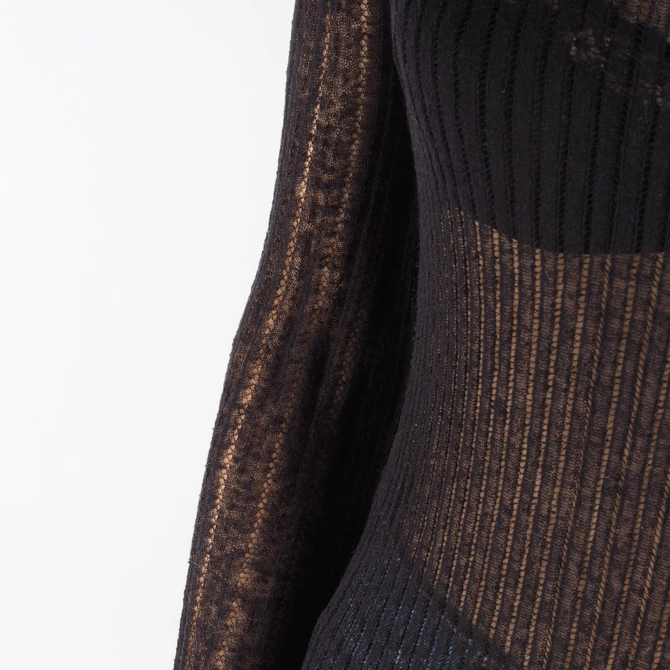 Sonia Rykiel винтажный женщин черный чистый шелк длинным рукавом блузка размер 40 - Изображение 4 из 4