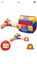 Extra Large Kid Tent iCorer 4pc Pop Up Children Play Tent w/ 2 Crawl Tunnels 2