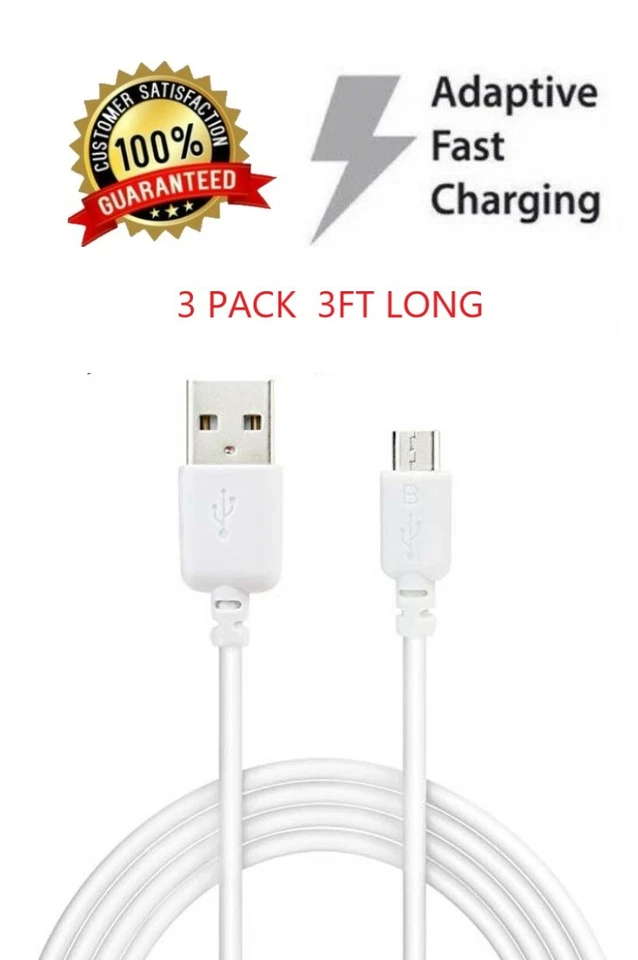 3x OEM Fast Charger Micro USB Cable Cord For Samsung Galaxy S Note Edge LG - Image 2 of 4