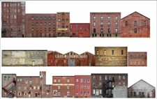 TRACKSIDE BACKDROP 401 Commercial backs HO Scale