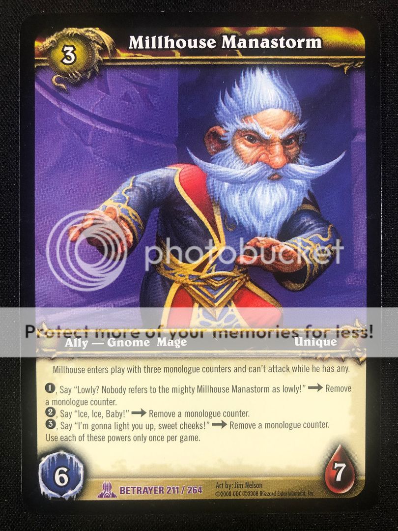 World of Warcraft 211/264 Millhouse Manastorm Betrayer Epic Rare 