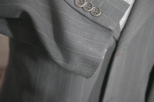 ARMANI CELLEZIONI Mens Charcoal ITALIAN Pinstripe Sport Coat Blazer Jacket 42L - Picture 5 of 11
