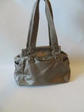 WOMENS MARC BY MARC JACOBS BRONZE LEATHER DOUBLE STRAP TURN LOCK HANDBAG *