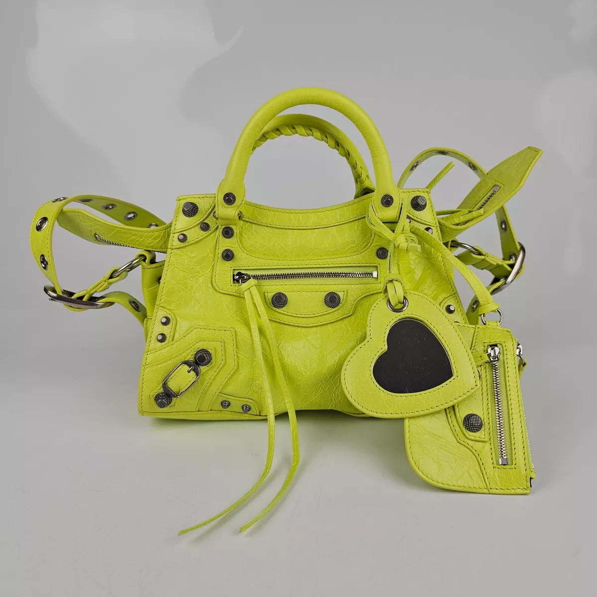 Neo Cagole Lime Green Leather Shoulder Bag New | eBay