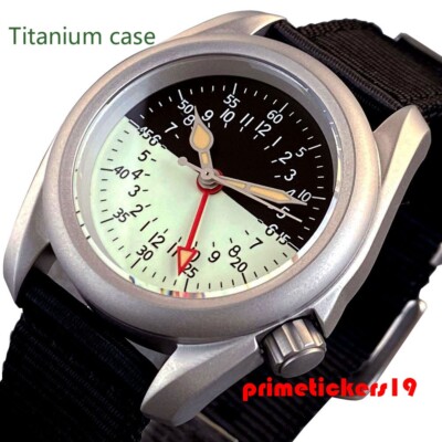 Tandorio Steel/Titanium GMT NH34 Men Automatic Dive Watch Sapphire Two Tone Lume