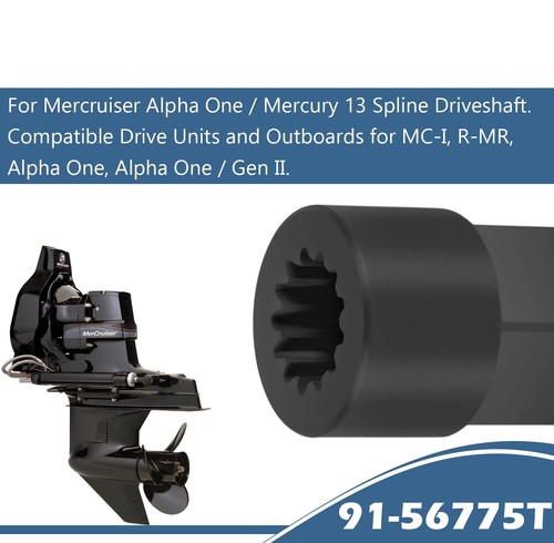91-56775T Alpha One Drive Shaft Adapter Fits for Mercury MC-I, R-MR, Alpha One - Picture 11 of 16