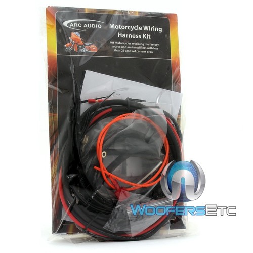 ARC AUDIO MOTORCYCLE WIRING HARNESS HARLEY DAVIDSON AMPS LESS THAN 25