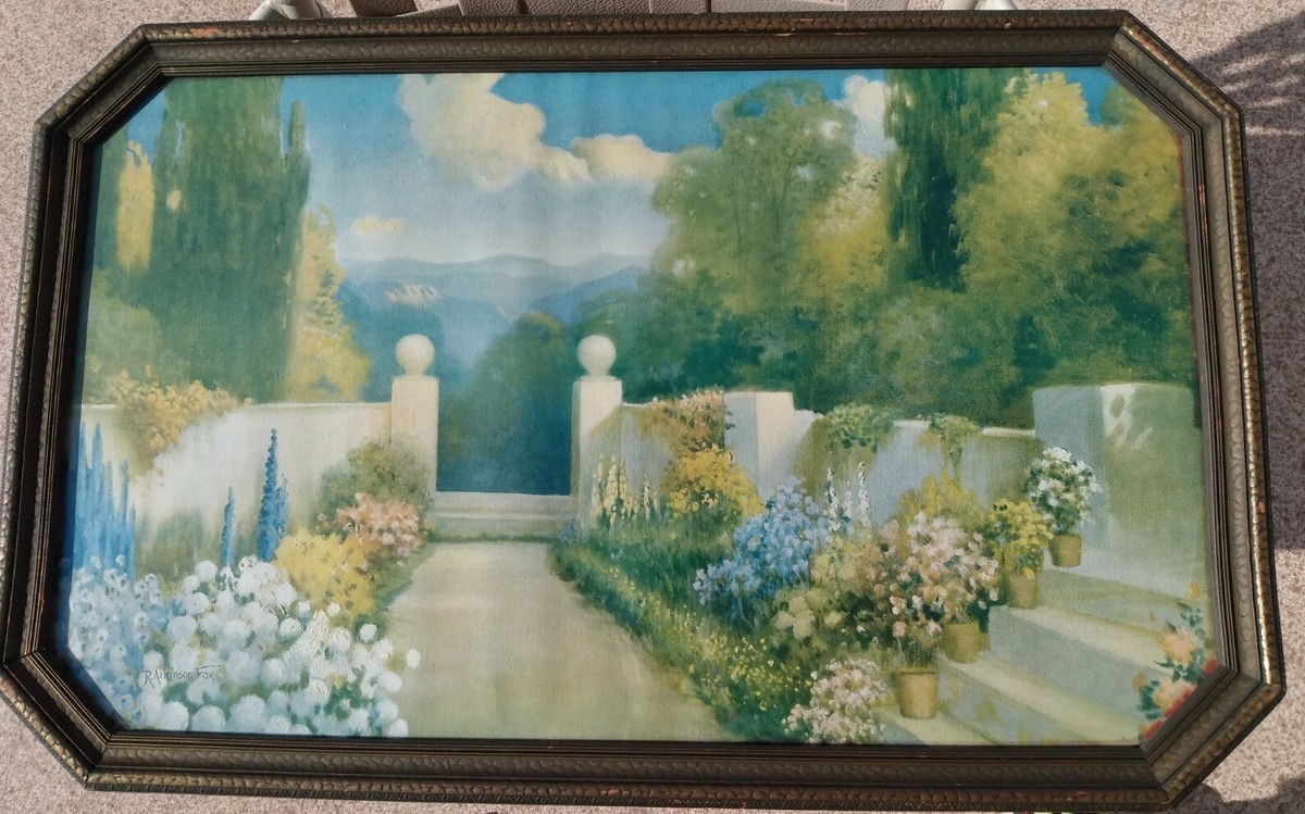 油彩画「Осеннее раздумье」 1946年 Kazonn O.A. R ATKINSON FOX Print - PEACE AND SUNSHINE - LARGE ART DEC0