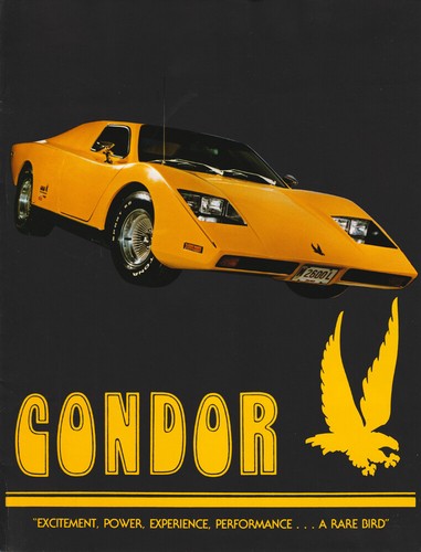 Condor Sales Brochure Circa 1977,US Mid-Engined V-8 Sportscar Kit