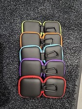 MOLOVA 5Pack Square Earbud Case Portable EVA Carrying Case Storage Bag Cell Phon