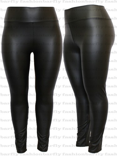 NEW HIGH WAIST WOMENS FAUX LEATHER PLUS 