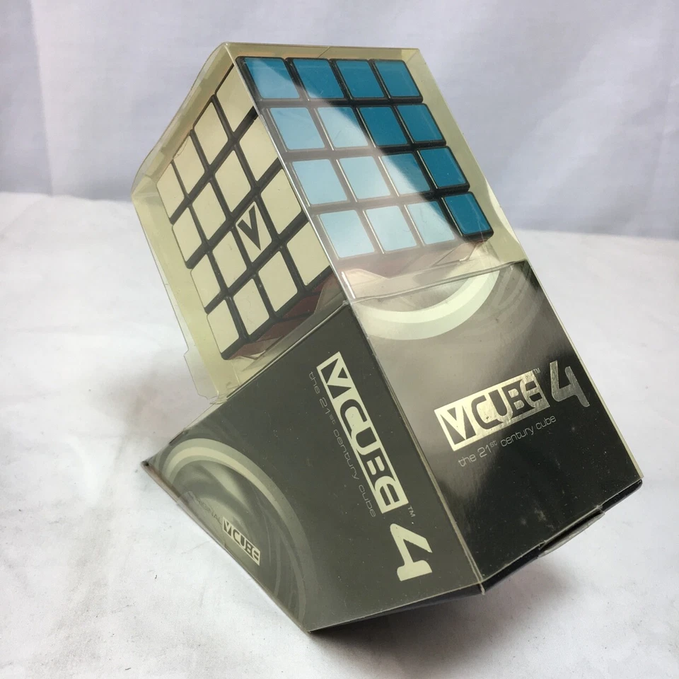 V-CUBE 4 Cube Multicolor Flat Puzzle Black Plastic 4x4x4 - Image 2 of 4