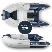 Schlauchboot Sportboot 2,70 Meter Mit Aluboden Blau/Grau Ruderboot Noard