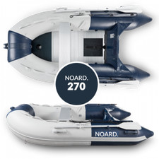 Schlauchboot Sportboot 2,70 Meter mit Aluboden Blau/Grau Ruderboot NOARD