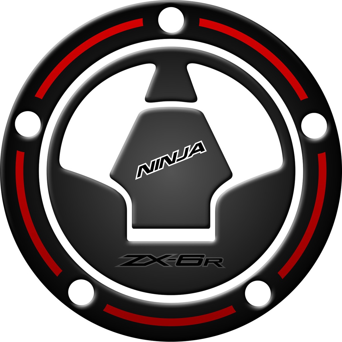 キャップ Fuel Cap Protection Gas Cap Kawasaki ZX-6R 2010–2017 PRE-074 (Red