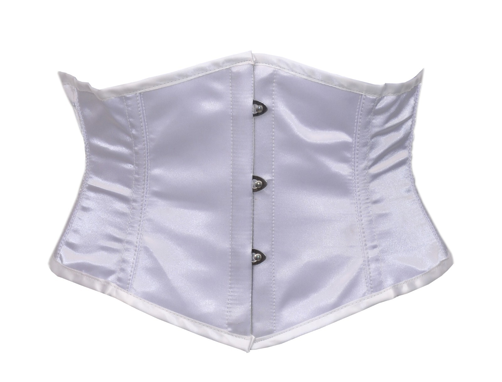 White Satin Corset Waist Trainer Corset Top for Corseting-image