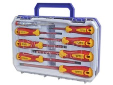 FAITHFULL 8 Piece Electricians VDE 1000v Insulated Screwdriver Set FAISDVDESET8