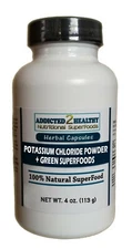 Potassium Chloride Powder + Green SuperFoods 4oz - Blood Pressure Support + More