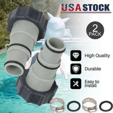 2pc Intex Hose Adapter Pool Filter Pump Parts Conversion Fitting Kit Replacement