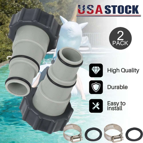 2pc Intex Hose Adapter Pool Filter Pump Parts Conversion Fitting Kit Replacement