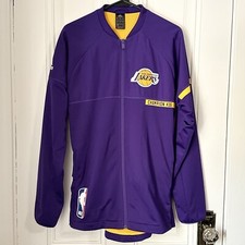 LA Lakers Adidas 2016 On-Court Full Zip Jacket   Purple, Size S, NBA Authentic