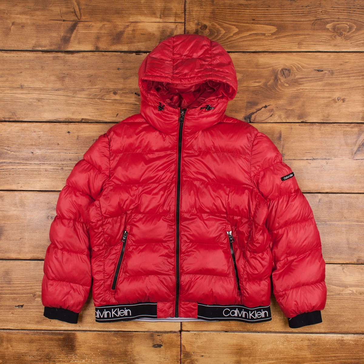 Calvin klein shop red puffer coat