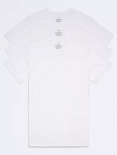 $$$Paquete de 3 camisetas clásicas de algodón para hombre (pequeñas) Calvin Klein NB4012-100 - Imagen 2 de 5