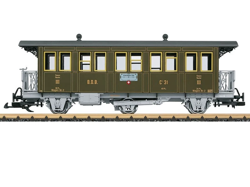 Wagon Voyageurs LGB 3010 2 Essais 2ème Classe Portes Ouvrantes - Occasion Échelle G