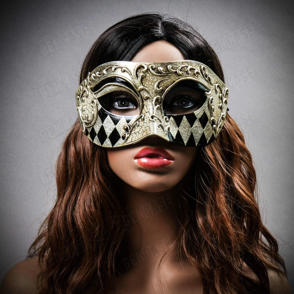 Halloween Classic Phantom Venetian Masquerade Mardi Gras Party Eyes Mask Silver - Image 2 of 4