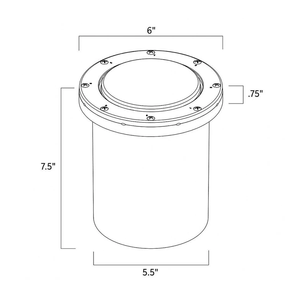 Kichler LED Well Light, InGround Accent, 17W, 60 Deg, Brass (16025CBR30) - Image 2 of 4