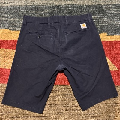 Carhartt WIP Work in Progress 32 Navy Blue Sid Chino Cotton Short Workwear
