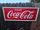 Vintage Original Coke Sign - Drink Coca Cola - 1968 - Advertising, Man Cave, Bar