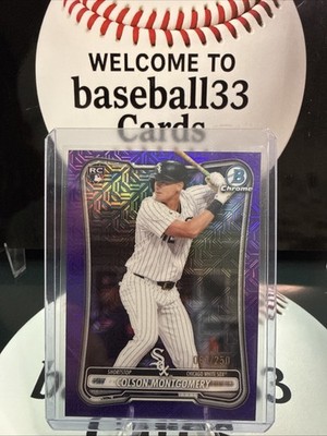 2026 Topps Bowman Chrome Colson Montgomery RC Purple Mojo /250 White Sox #70