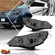 For 10-14 Outback/Legacy Projector Headlight/Lamps Smoked Housing Clear Corner