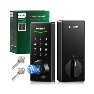 Philips Fingerprint Keyless Entry Door Lock, Electronic Door Lock w... Fast Ship
