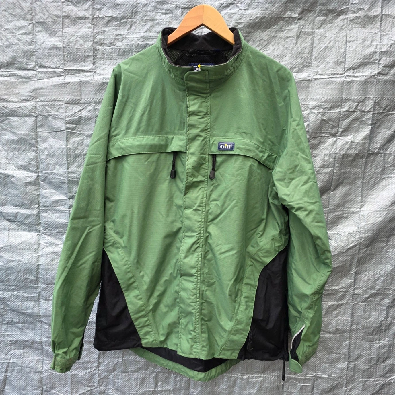 Gill Breathable Waterproof Outdoor Jacket Green Black Mens Large Sailing Hiking