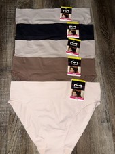 Maidenform  5-Pair Womens High Leg Bikini Seamless Underwear Nylon Blend B  M