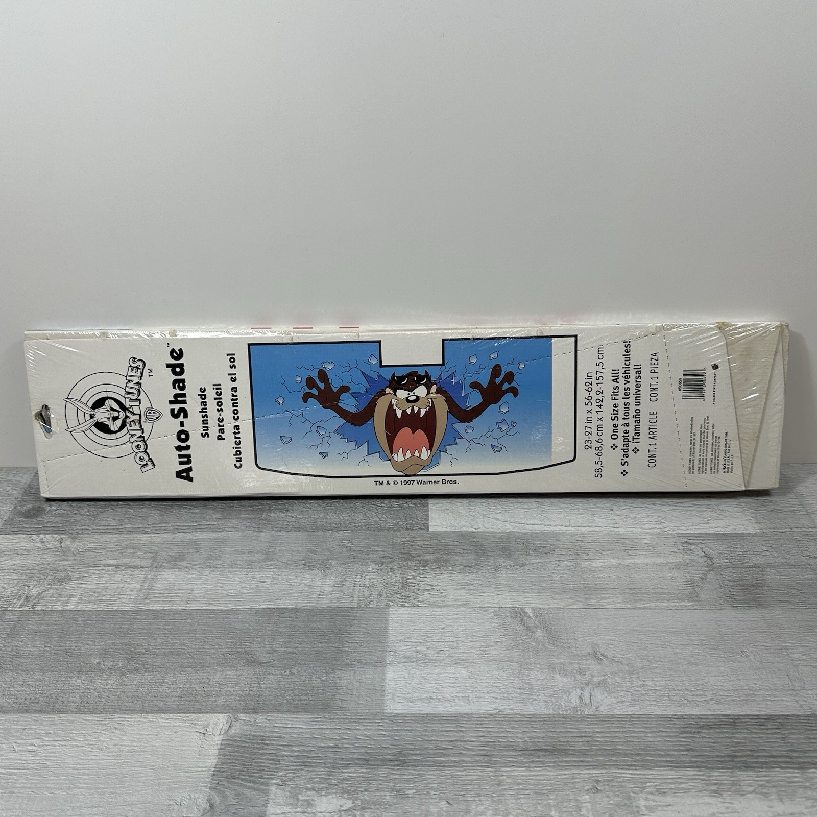 Vintage 90s Looney Tunes Taz The Tasmanian Devil Retro Car Sunshade ~ Sealed