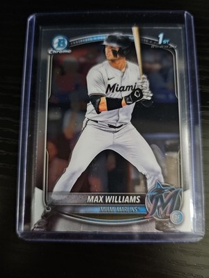 Max Williams 2025 Bowman Draft #BDC-68 Miami Marlins 1st Chrome