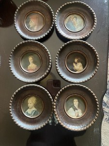 6 Vintage Copper Frames, Hand Made in Belgium