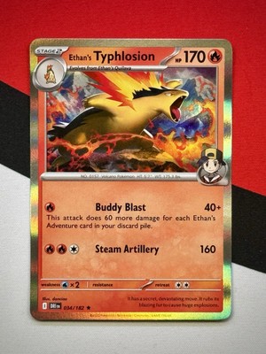 Ethan's Typhlosion Holo Rare 034/182 SV Destined Rivals Pokémon PACK FRESH 