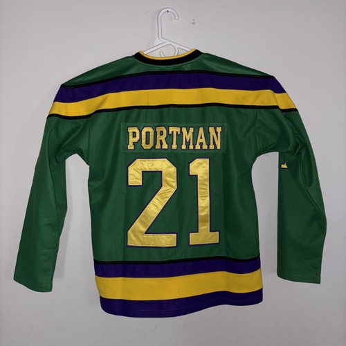 Dean Portman #21 Mighty Ducks Embroidered Hockey Jersey Men’s Size S - Picture 2 of 6