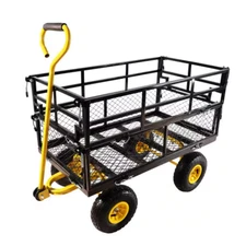 Capacity Total 7 Cu. Ft. Metal Bin Material Garden Cart