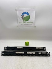 AMP NetConnect 406330-1 T568B 24-Port Patch Panel, Cat. 5e Lot of 2 Used