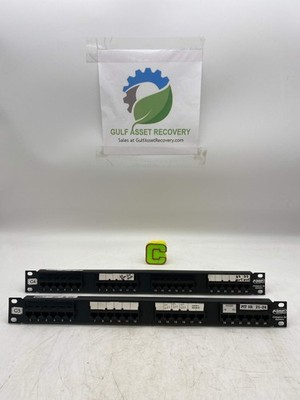 AMP NetConnect 406330-1 T568B 24-Port Patch Panel, Cat. 5e *Lot of (2)* (Used)