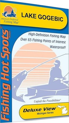 Fishing Hot Spots MI Pro Lake Gogebic Freshwater Fishing Map - M200