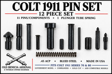 1911 Blue 12 Piece Pin Set/kit with Plunger tube Spring MADE IN THE USA