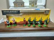 7 Britains British Scottish Guard Highlander Bagpipe Playing Lot with Box