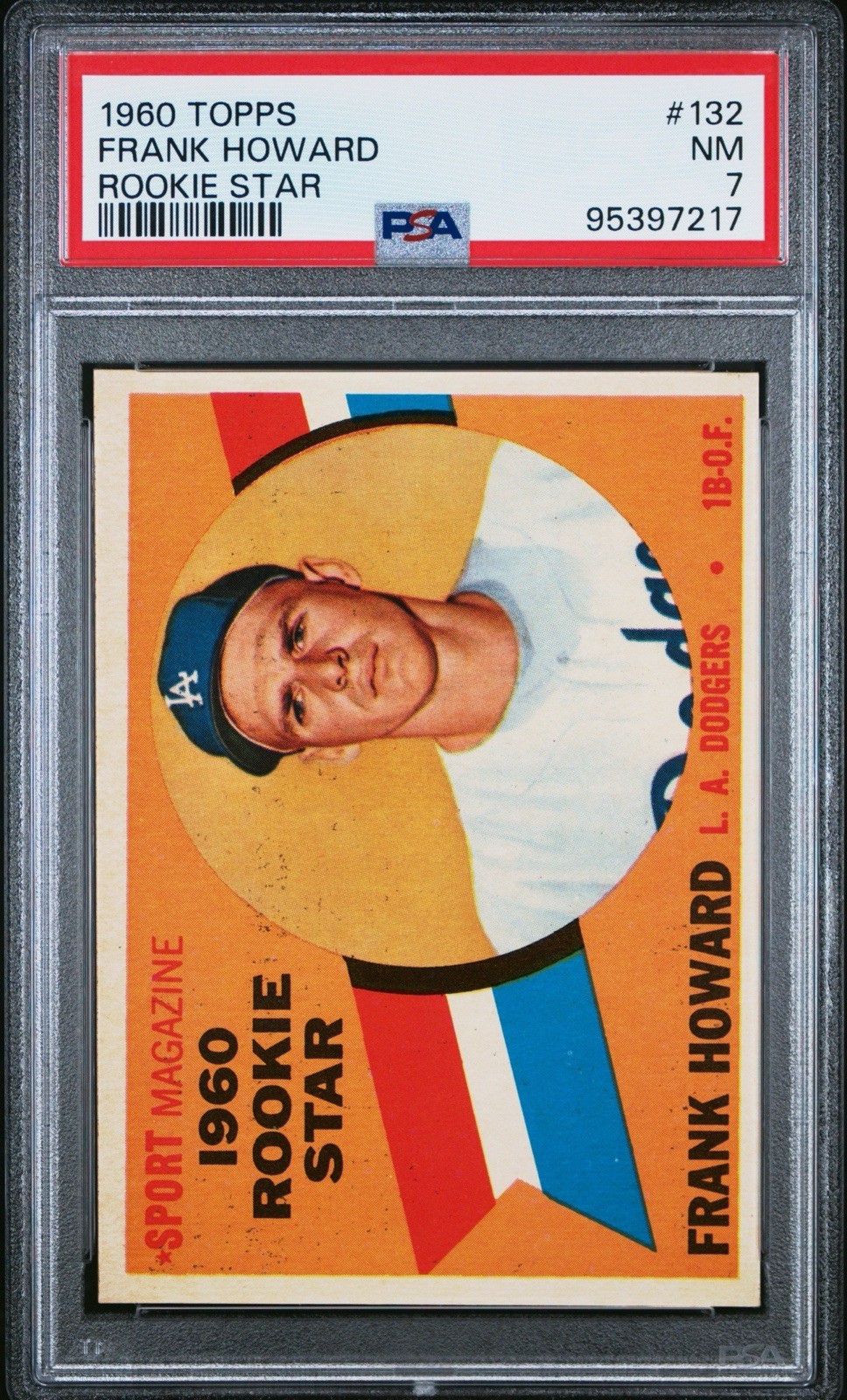1960 Topps Sport Magazine 1960 Rookie Star Frank Howard #132 (RC) PSA 7