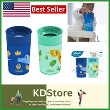 Dr. Brown  s Cheers 360 Spoutless Training Cups   2 Pack, Leak-Proof, Toddler ...
